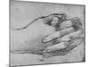 'Study of Clasped Hands', c1480 (1945)-Leonardo Da Vinci-Mounted Giclee Print