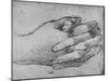 'Study of Clasped Hands', c1480 (1945)-Leonardo Da Vinci-Mounted Giclee Print