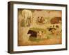 Study of Cows, C.1860-Eug?ne Boudin-Framed Giclee Print