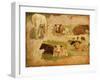 Study of Cows, C.1860-Eug?ne Boudin-Framed Giclee Print