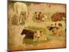 Study of Cows, C.1860-Eug?ne Boudin-Mounted Giclee Print