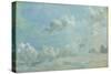 Study of Cumulus Clouds, 1822 (Oil on Paper Laid Down on Panel)-John Constable-Stretched Canvas