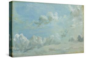 Study of Cumulus Clouds, 1822 (Oil on Paper Laid Down on Panel)-John Constable-Stretched Canvas