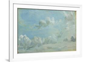 Study of Cumulus Clouds, 1822 (Oil on Paper Laid Down on Panel)-John Constable-Framed Giclee Print