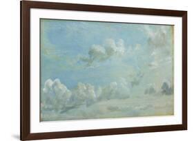 Study of Cumulus Clouds, 1822 (Oil on Paper Laid Down on Panel)-John Constable-Framed Giclee Print