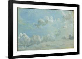 Study of Cumulus Clouds, 1822 (Oil on Paper Laid Down on Panel)-John Constable-Framed Giclee Print