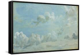 Study of Cumulus Clouds, 1822 (Oil on Paper Laid Down on Panel)-John Constable-Framed Stretched Canvas