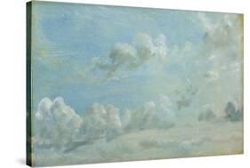 Study of Cumulus Clouds, 1822 (Oil on Paper Laid Down on Panel)-John Constable-Stretched Canvas