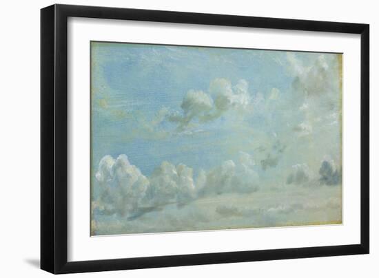 Study of Cumulus Clouds, 1822 (Oil on Paper Laid Down on Panel)-John Constable-Framed Giclee Print