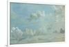 Study of Cumulus Clouds, 1822 (Oil on Paper Laid Down on Panel)-John Constable-Framed Giclee Print