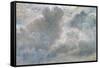 Study of Cumulus Clouds, 1822 (Oil on Paper Laid on Canvas)-John Constable-Framed Stretched Canvas