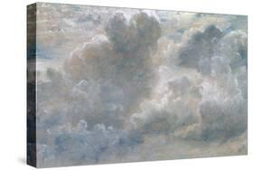 Study of Cumulus Clouds, 1822 (Oil on Paper Laid on Canvas)-John Constable-Stretched Canvas