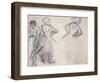 Study of Dancers; Etude De Danseuses-Edgar Degas-Framed Giclee Print