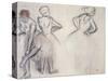 Study of Dancers; Etude De Danseuses-Edgar Degas-Stretched Canvas