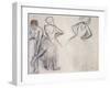 Study of Dancers; Etude De Danseuses-Edgar Degas-Framed Giclee Print