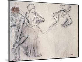 Study of Dancers; Etude De Danseuses-Edgar Degas-Mounted Giclee Print