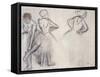 Study of Dancers-Edgar Degas-Framed Stretched Canvas