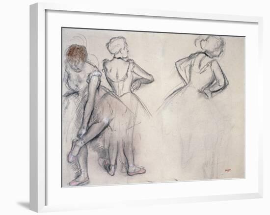 Study of Dancers-Edgar Degas-Framed Giclee Print