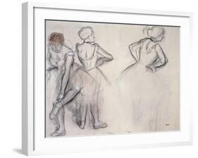 Study of Dancers-Edgar Degas-Framed Giclee Print