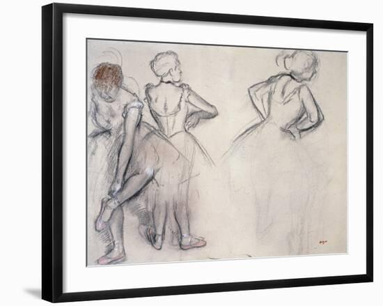 Study of Dancers-Edgar Degas-Framed Giclee Print