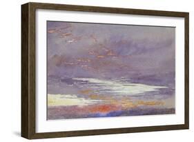 Study of Dawn: Purple Clouds, March 1868-John Ruskin-Framed Giclee Print