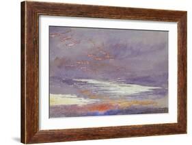 Study of Dawn: Purple Clouds, March 1868-John Ruskin-Framed Giclee Print