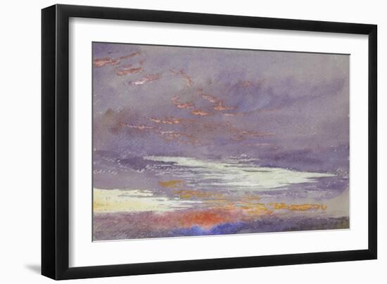 Study of Dawn: Purple Clouds, March 1868-John Ruskin-Framed Giclee Print