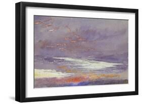 Study of Dawn: Purple Clouds, March 1868-John Ruskin-Framed Giclee Print