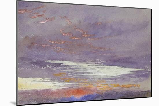 Study of Dawn: Purple Clouds, March 1868-John Ruskin-Mounted Giclee Print