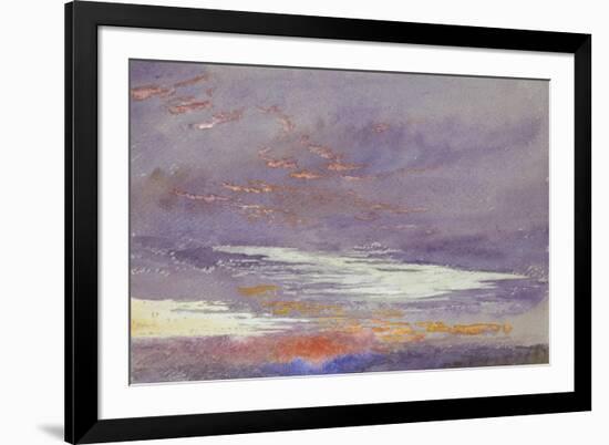 Study of Dawn: Purple Clouds, March 1868-John Ruskin-Framed Giclee Print