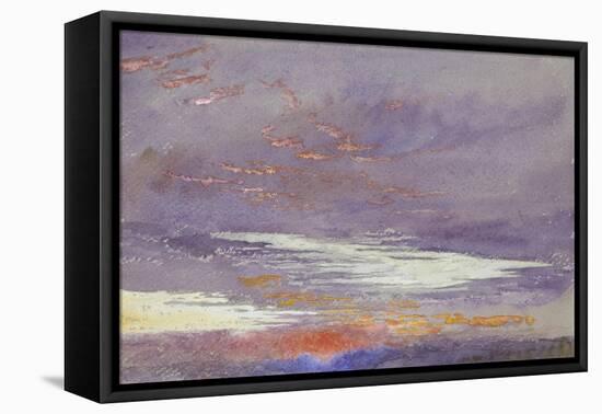 Study of Dawn: Purple Clouds, March 1868-John Ruskin-Framed Stretched Canvas