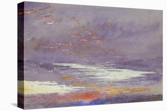 Study of Dawn: Purple Clouds, March 1868-John Ruskin-Stretched Canvas