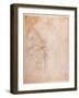 Study of Drapery (Black Chalk on Paper) C.1516 (Verso) (For Recto See 191775)-Michelangelo Buonarroti-Framed Giclee Print