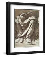 Study of Drapery-Leonardo da Vinci-Framed Giclee Print