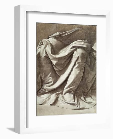 Study of Drapery-Leonardo da Vinci-Framed Giclee Print