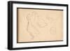 Study of Ducks (Pencil on Paper)-Claude Monet-Framed Giclee Print