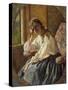 Study of Female Figure-Silvestro Lega-Stretched Canvas