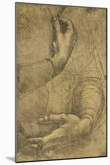 Study of female hands, c1472-c1519 (1883)-Leonardo Da Vinci-Mounted Giclee Print