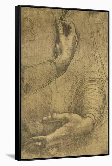 Study of female hands, c1472-c1519 (1883)-Leonardo Da Vinci-Framed Stretched Canvas