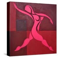 Study of Figure in Cubic Space Pink Version-Guilherme Pontes-Stretched Canvas