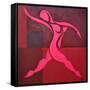 Study of Figure in Cubic Space Pink Version-Guilherme Pontes-Framed Stretched Canvas
