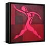 Study of Figure in Cubic Space Pink Version-Guilherme Pontes-Framed Stretched Canvas