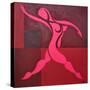 Study of Figure in Cubic Space Pink Version-Guilherme Pontes-Stretched Canvas