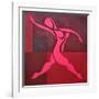 Study of Figure in Cubic Space Pink Version-Guilherme Pontes-Framed Giclee Print