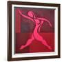 Study of Figure in Cubic Space Pink Version-Guilherme Pontes-Framed Giclee Print