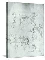 Study of Figures for "The Adoration of the Magi"-Leonardo da Vinci-Stretched Canvas