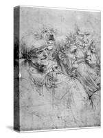 Study of Five Grotesque Heads, C1494-Leonardo da Vinci-Stretched Canvas