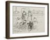 Study of Five Peasant Figures Working in a Field, 1887-Camille Pissarro-Framed Giclee Print