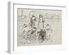 Study of Five Peasant Figures Working in a Field, 1887-Camille Pissarro-Framed Giclee Print