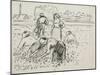 Study of Five Peasant Figures Working in a Field, 1887-Camille Pissarro-Mounted Giclee Print